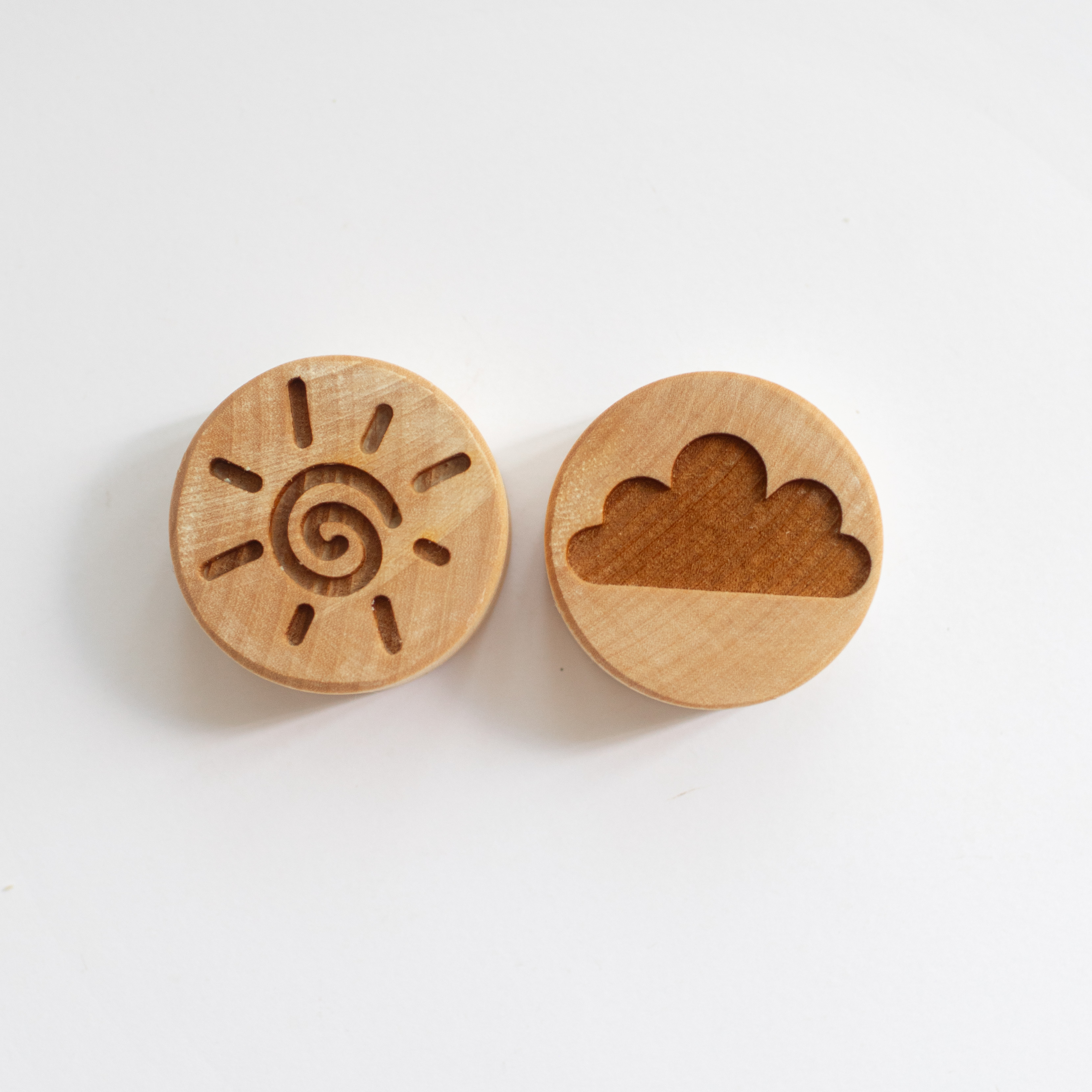 Houten stempelset - Het weer