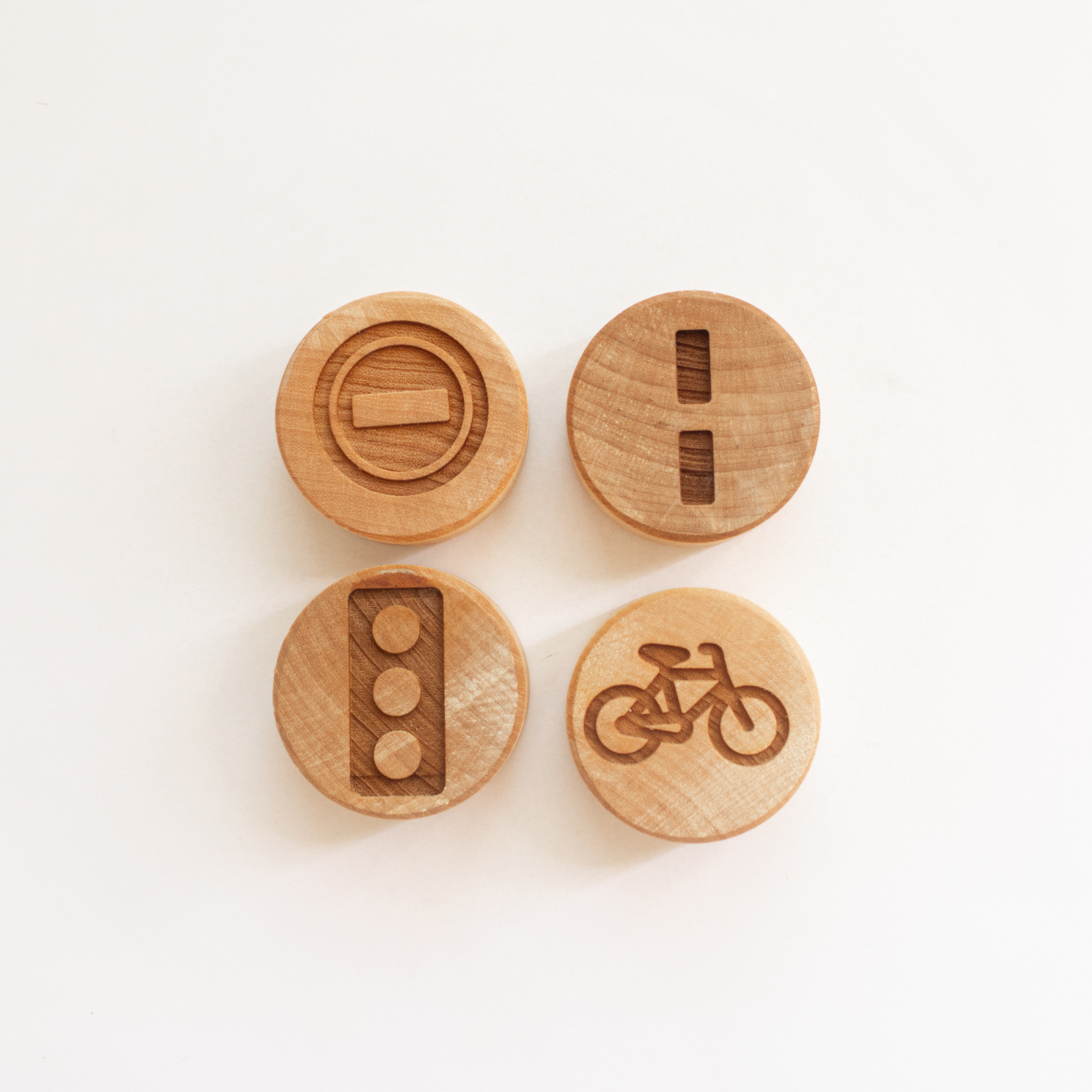 Houten stempelset - Het verkeer