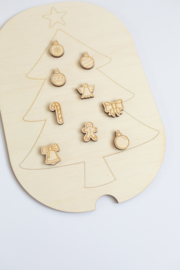 Trofast insert - Kerstboom met of zonder ornamenten (abstract) (klein)