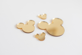 Decoratieset van spiegelglas - Mickey & mini mouse