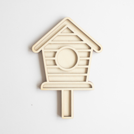 Houten speeltray - Vogelhuisje