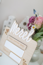 Invulbord - Met naam & datum -