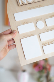 Invulbord - Naar school, met extra invulplek!