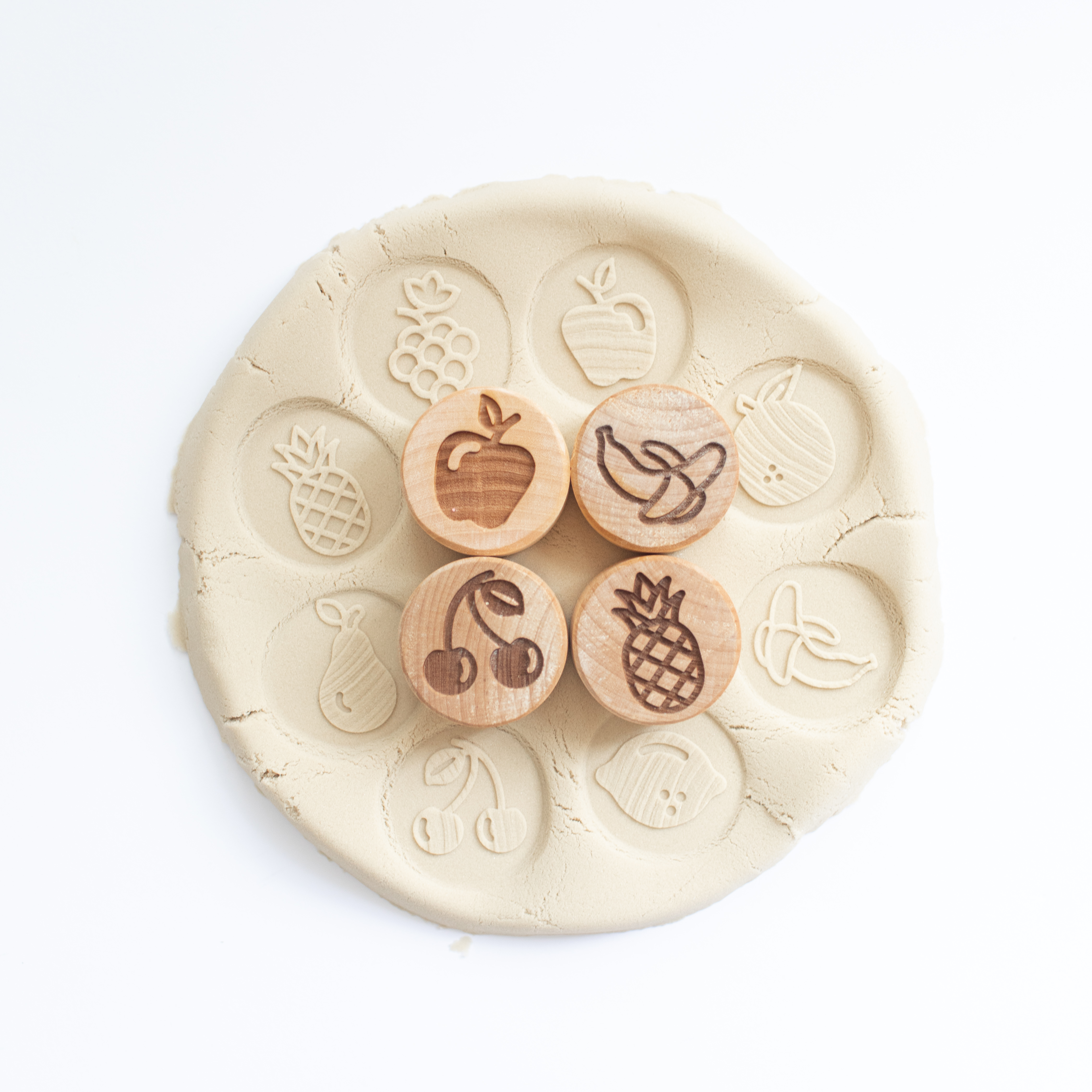 Houten stempelset - Fruit