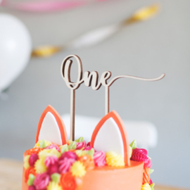 Caketopper met leeftijd in letters