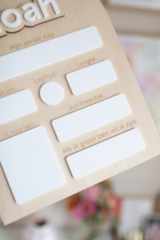 Invulbord - Naar school, met extra invulplek!