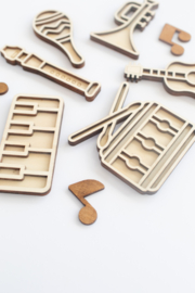 Speeltray miniset - Muziekinstrumenten