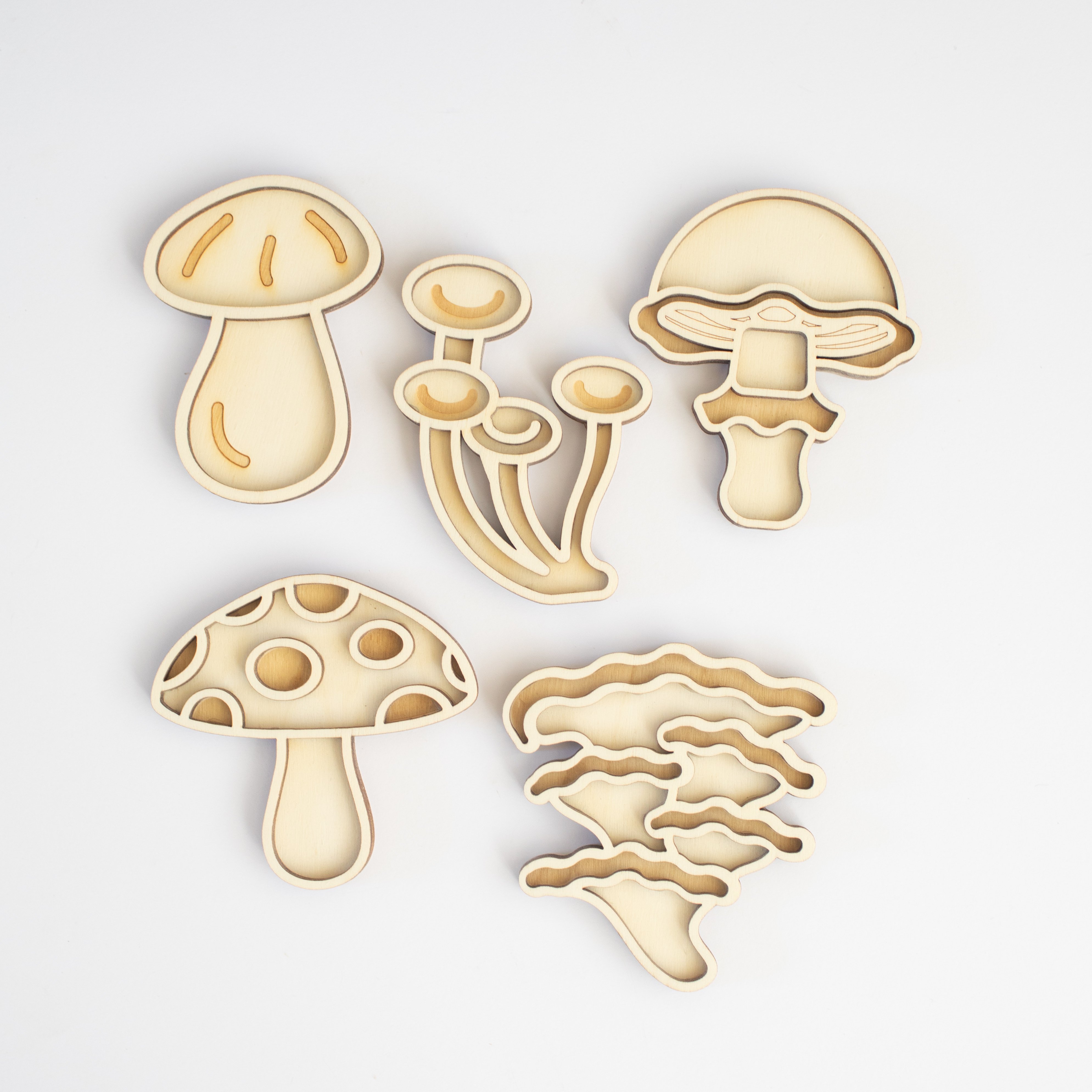 Speeltray miniset - Paddestoelen