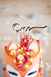 Caketopper met leeftijd in letters