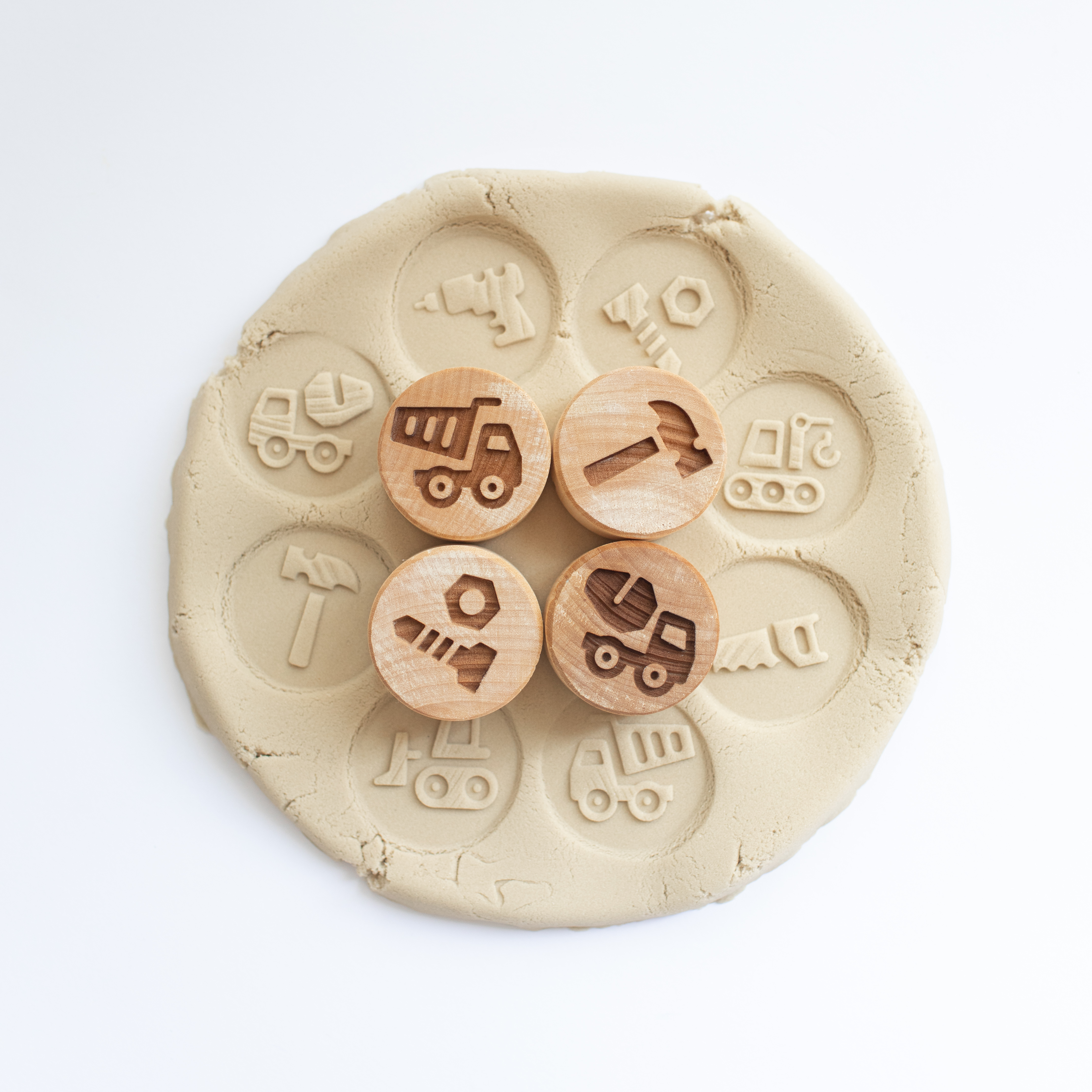 Houten stempelset - De bouw