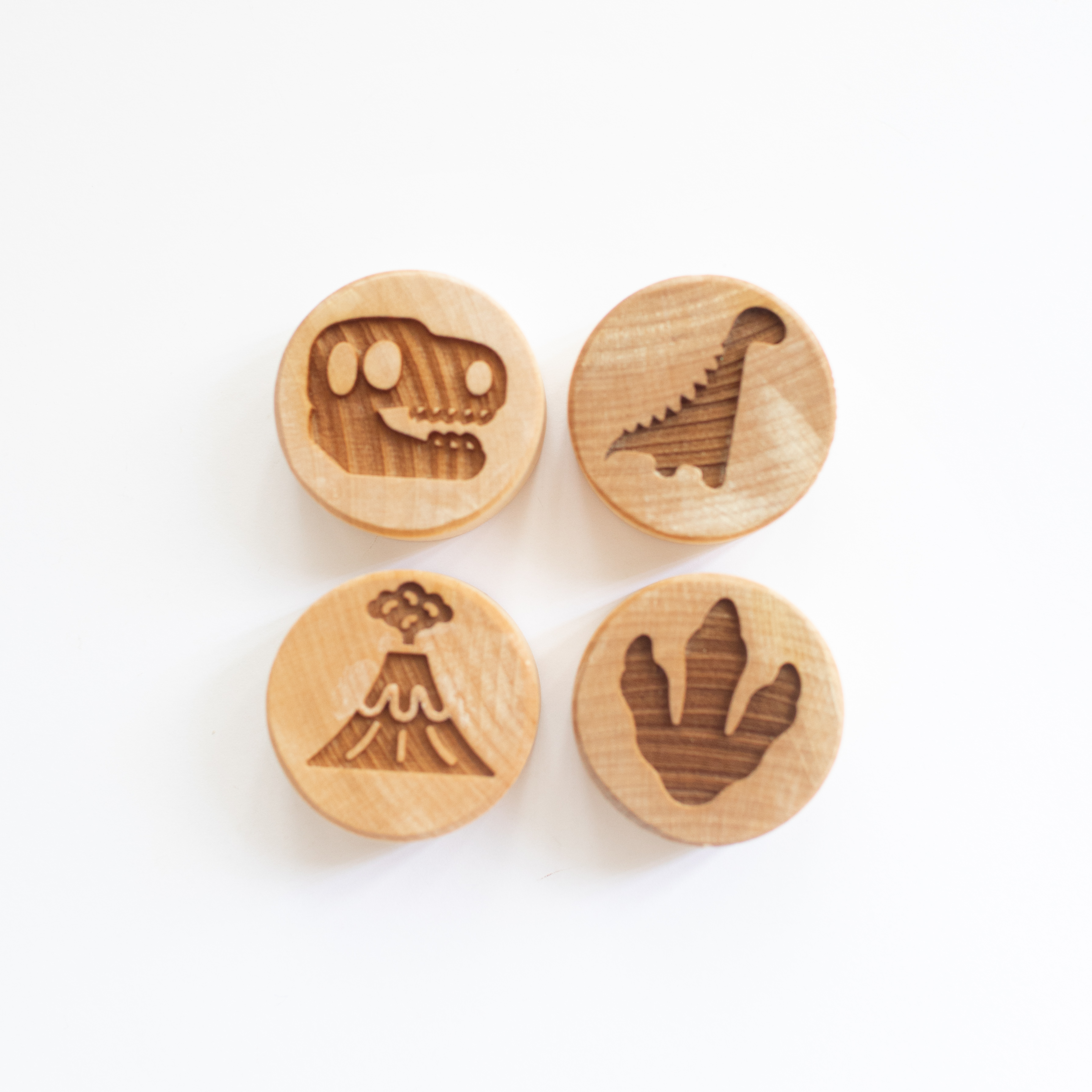 Houten stempelset - Dinosaurus