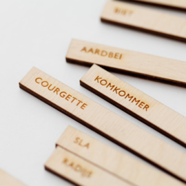 Plantenlabels van hout - Groente