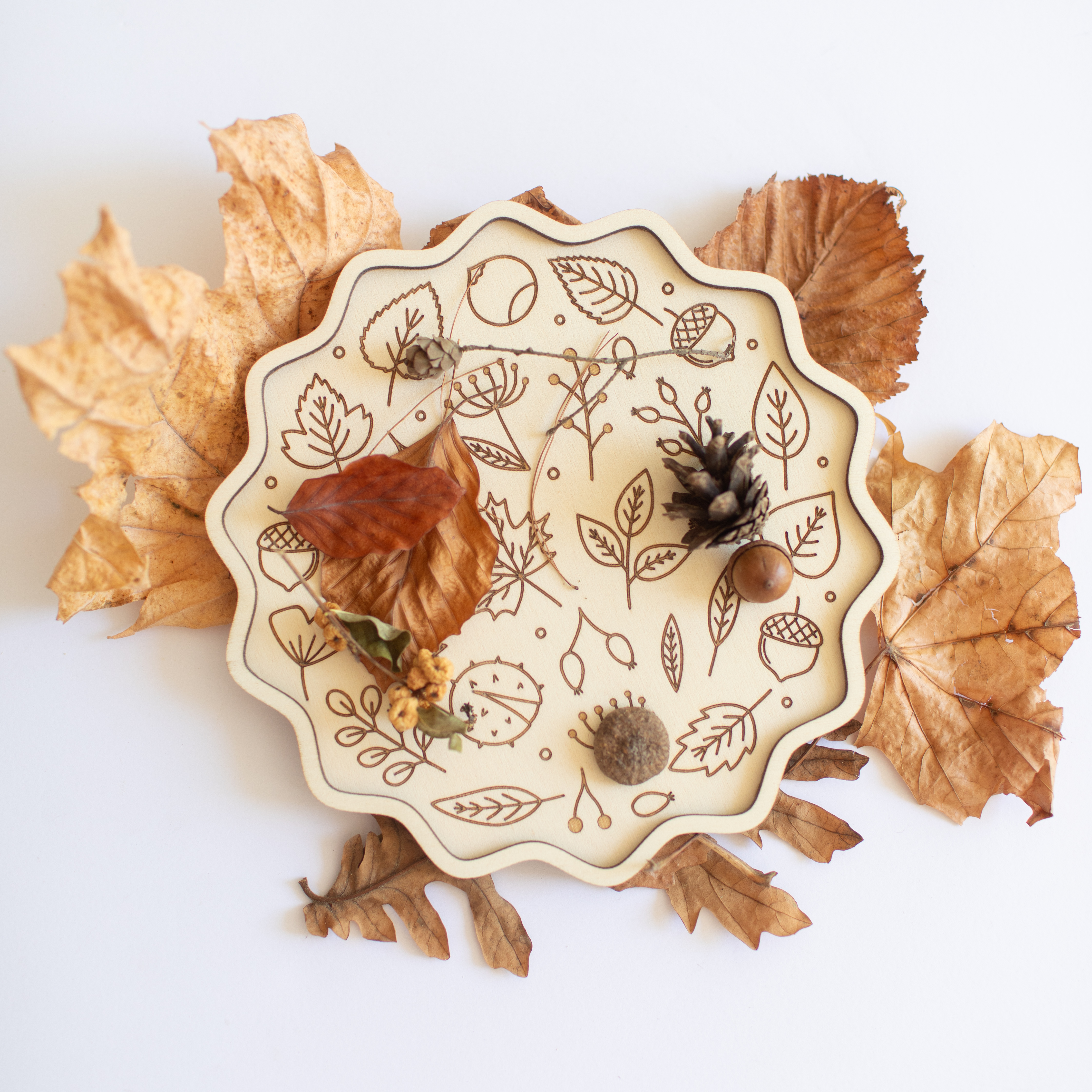 Houten speeltray -  De herfst