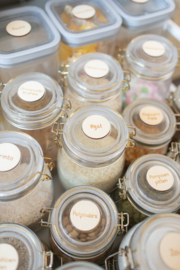 Houten labels voor Ingrediënten