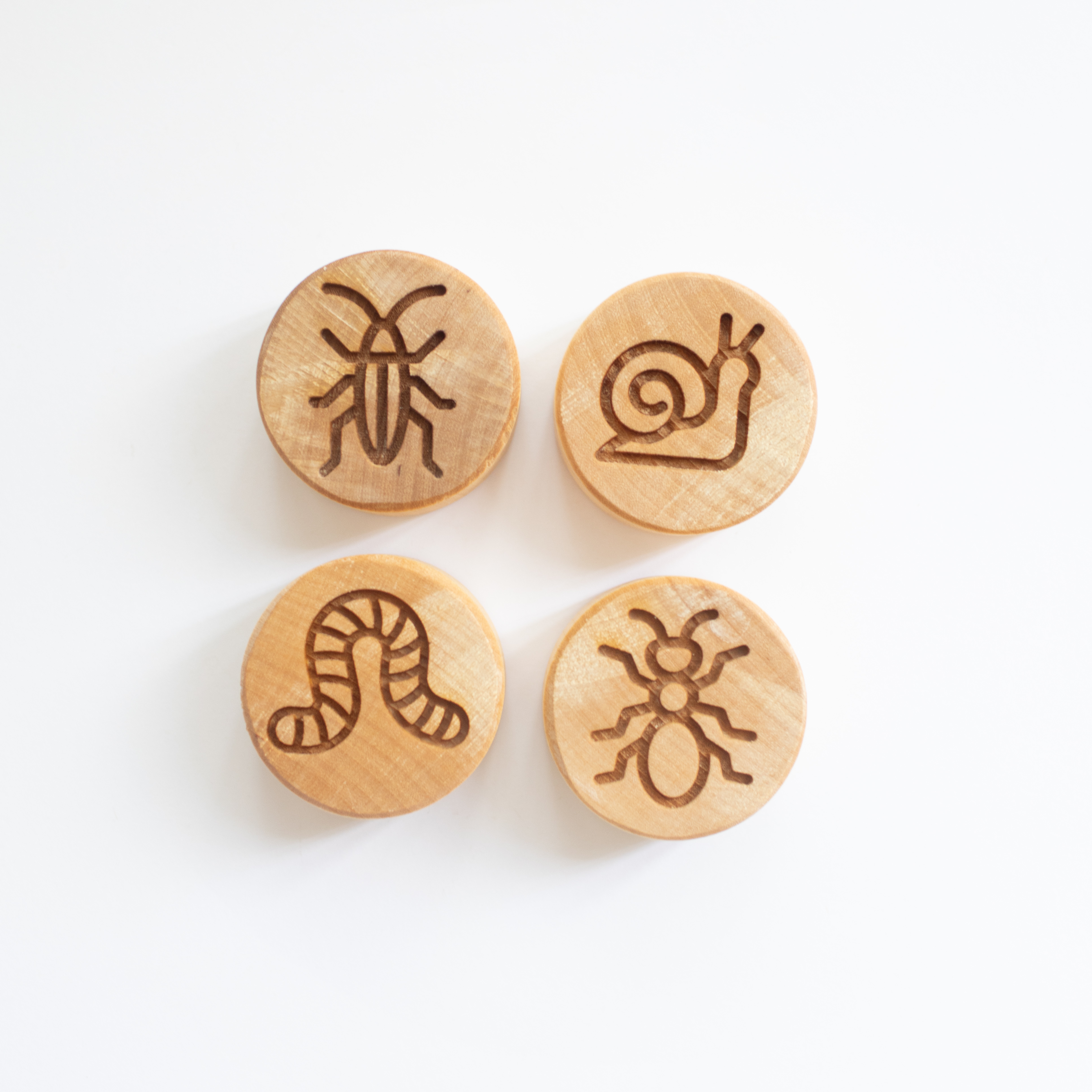 Houten stempelset - Kriebelbeestjes
