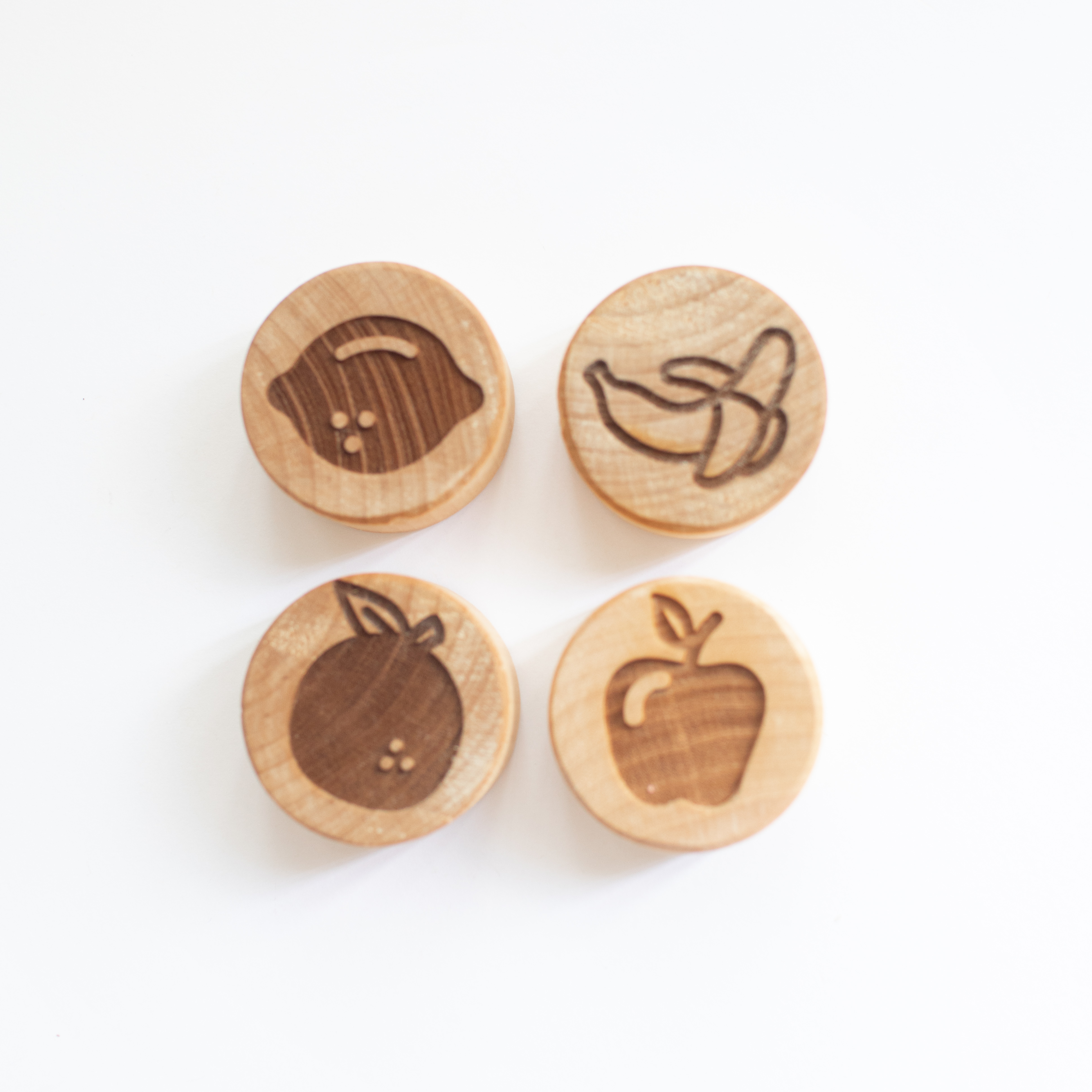 Houten stempelset - Fruit