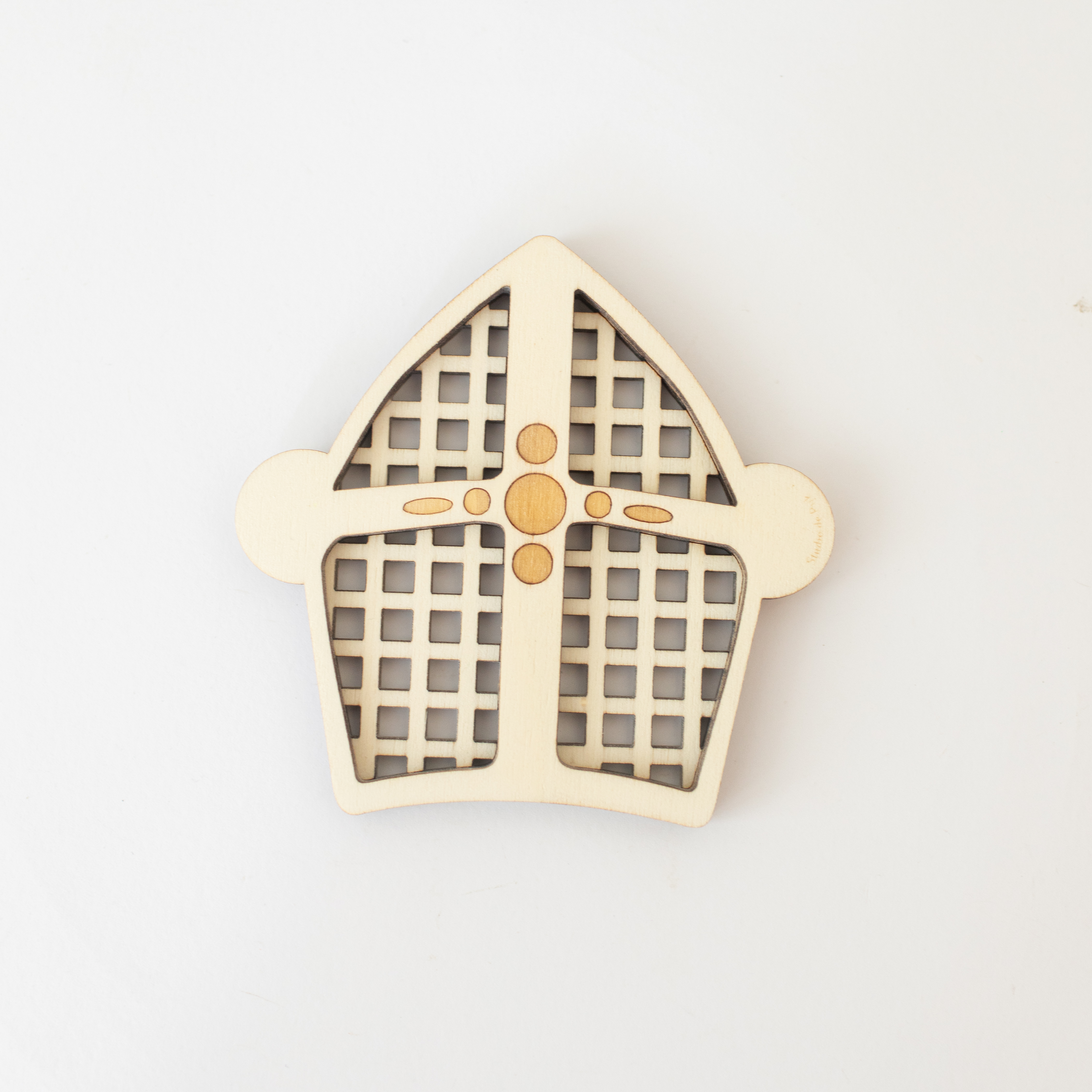 Houten zeefje - Mijter