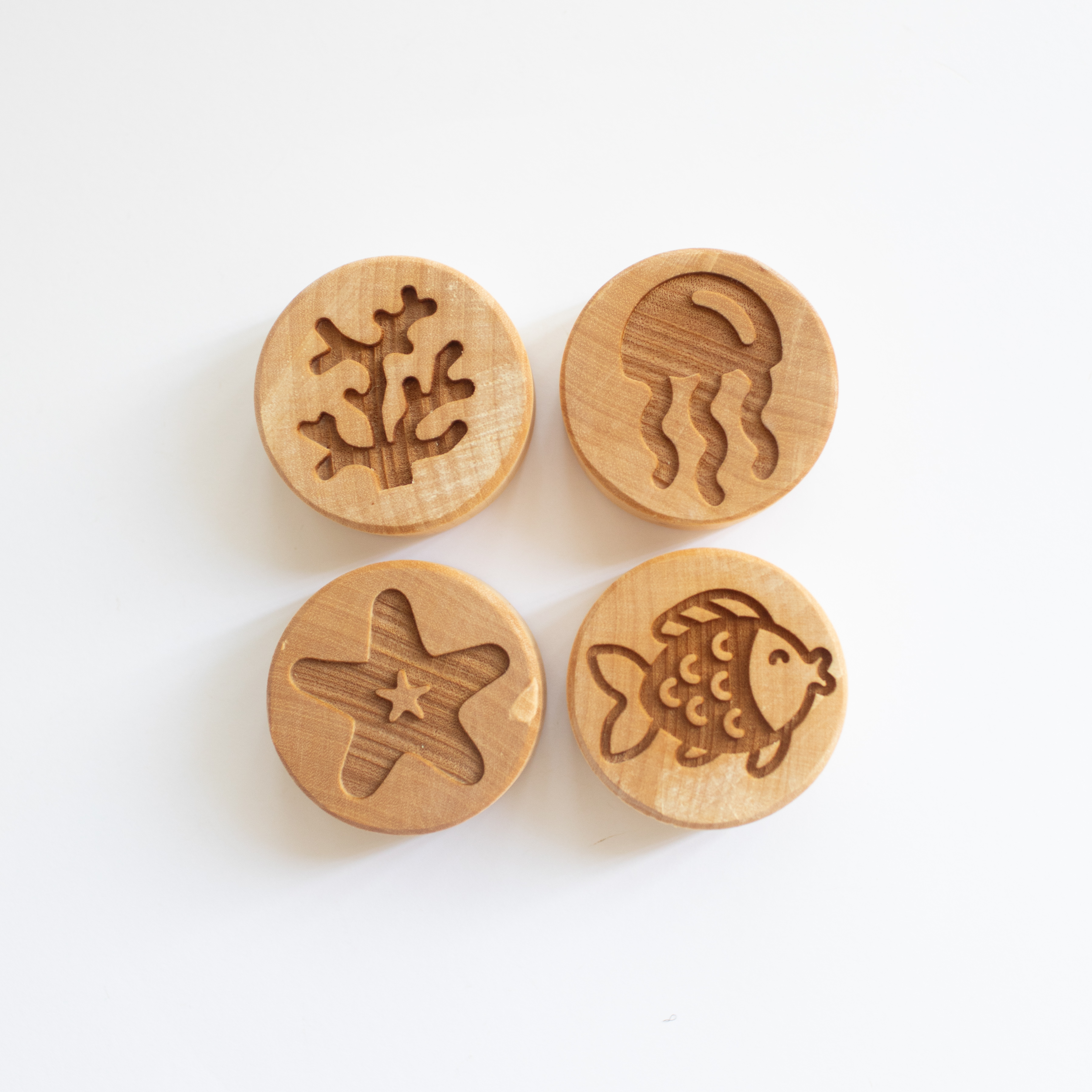 Houten stempelset - Zeeleven