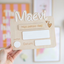 Invulbord - Met naam, datum & leeftijd