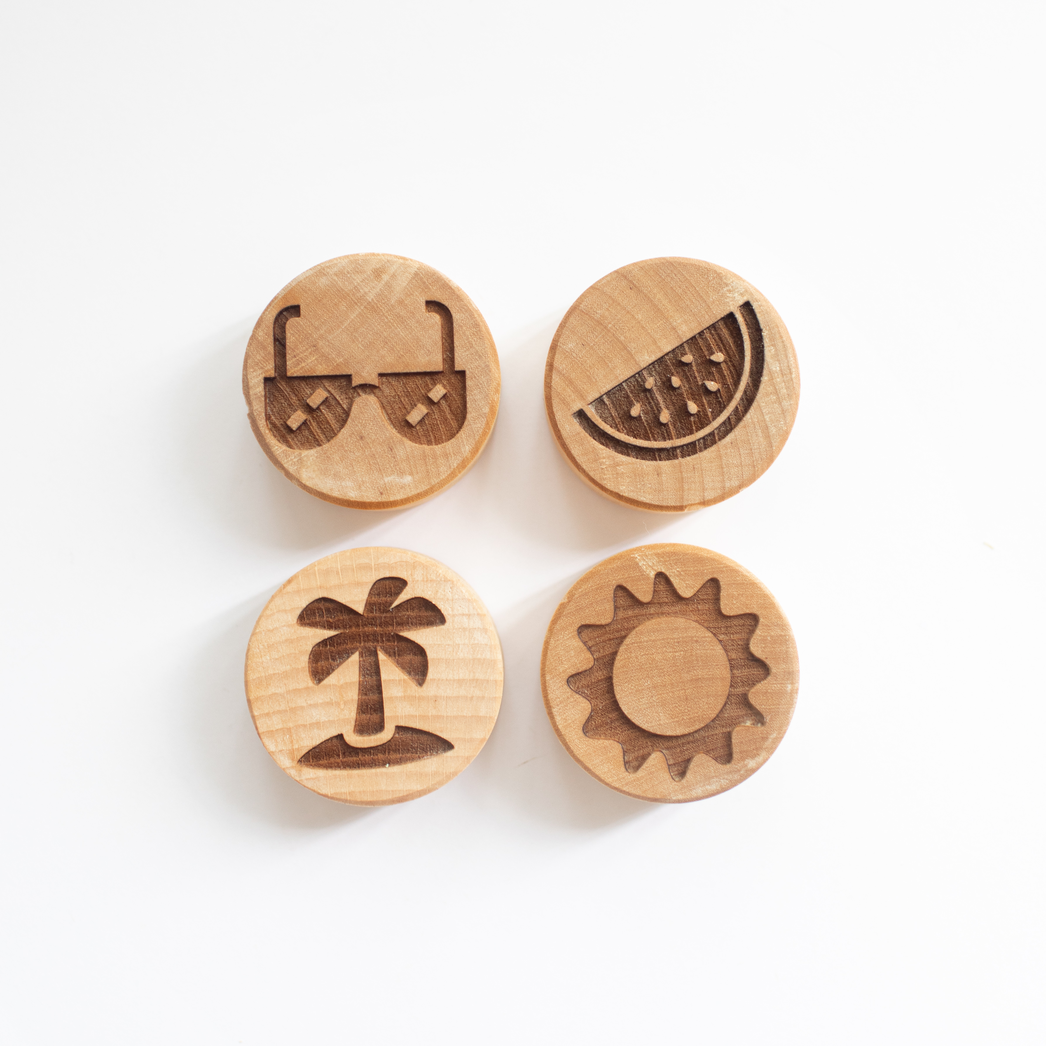 Houten stempelset - De zomer