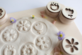 Houten stempelset - Bloemen -