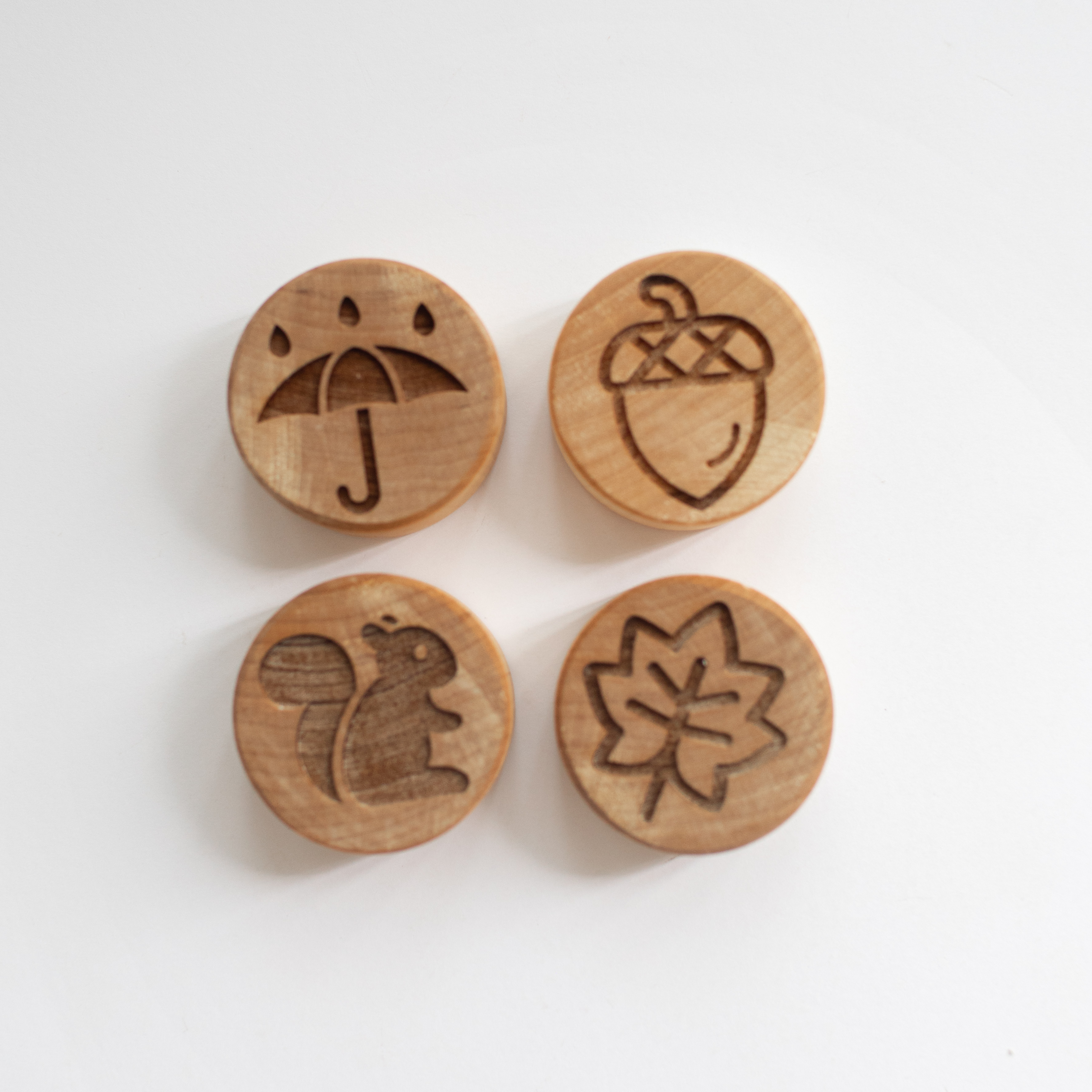Houten stempelset - De herfst