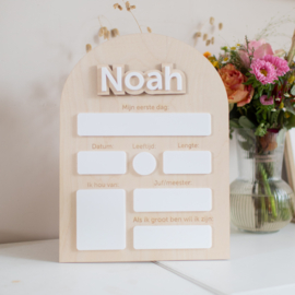 Invulbord - Naar school, met extra invulplek!