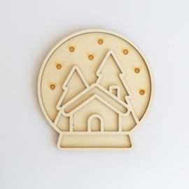 Houten speeltray - Snowglobe