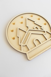 Houten speeltray - Snowglobe
