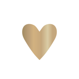Stickers - Mini Gouden hart  Ø 27 mm