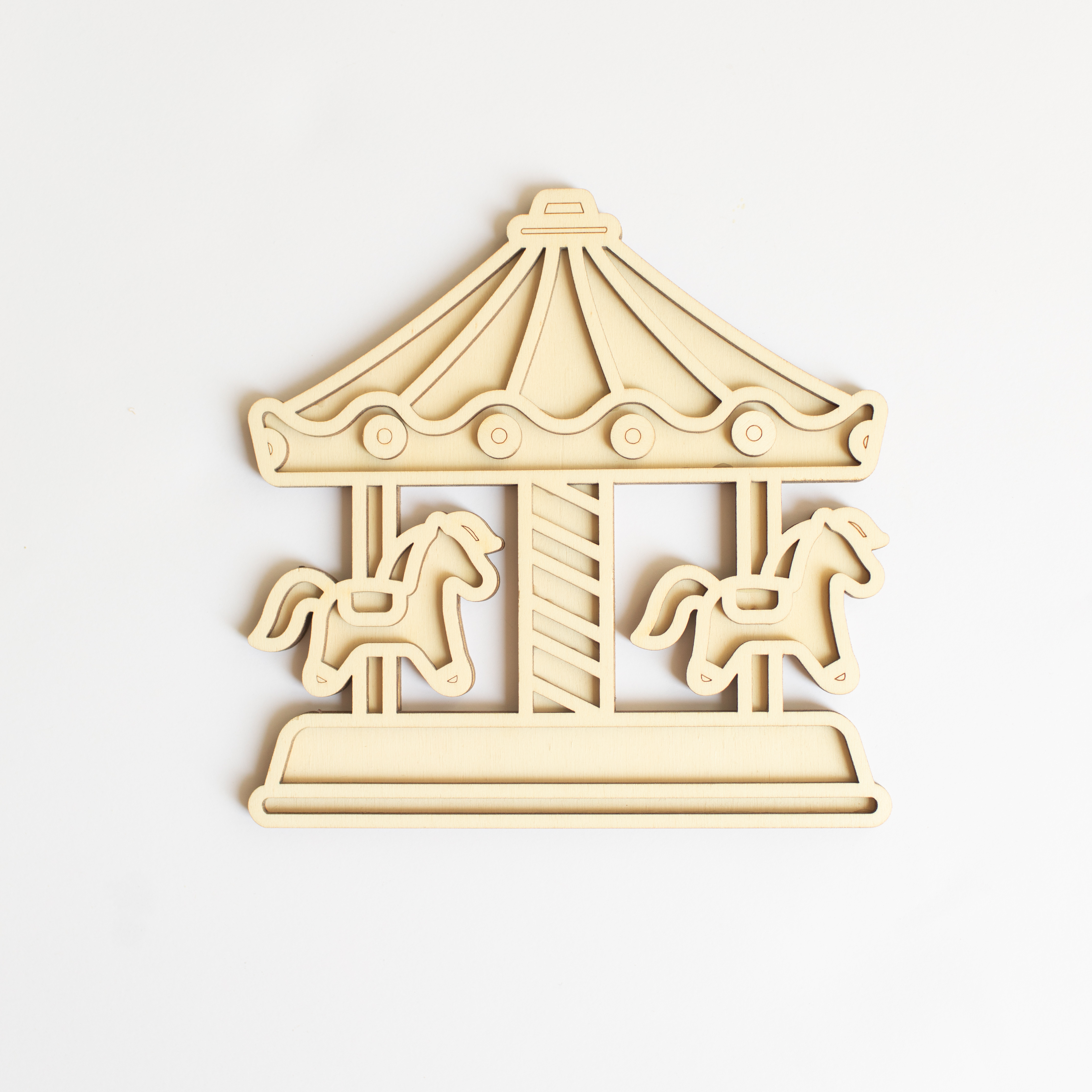 Houten speeltray - Draaimolen