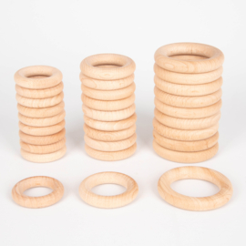 Houten ringen - set van 3 (48,56 & 70 mm)