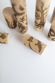 Houten roller - Vogels