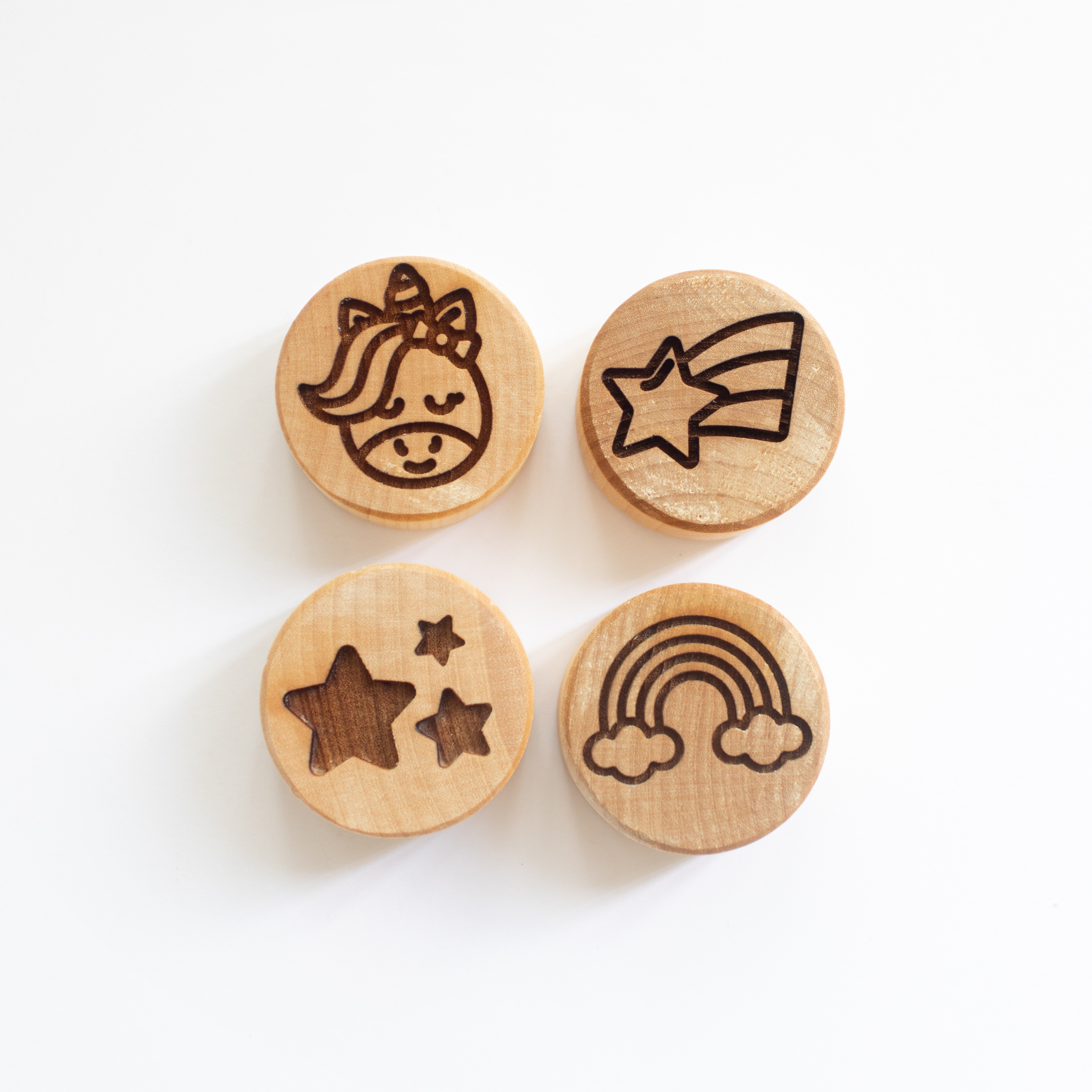 Houten stempelset - Unicorn