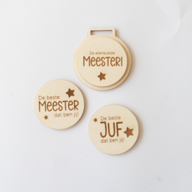 Houten medaille 3D