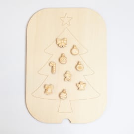 Trofast insert - Abstracte kerstboom met of zonder ornamenten (Groot)