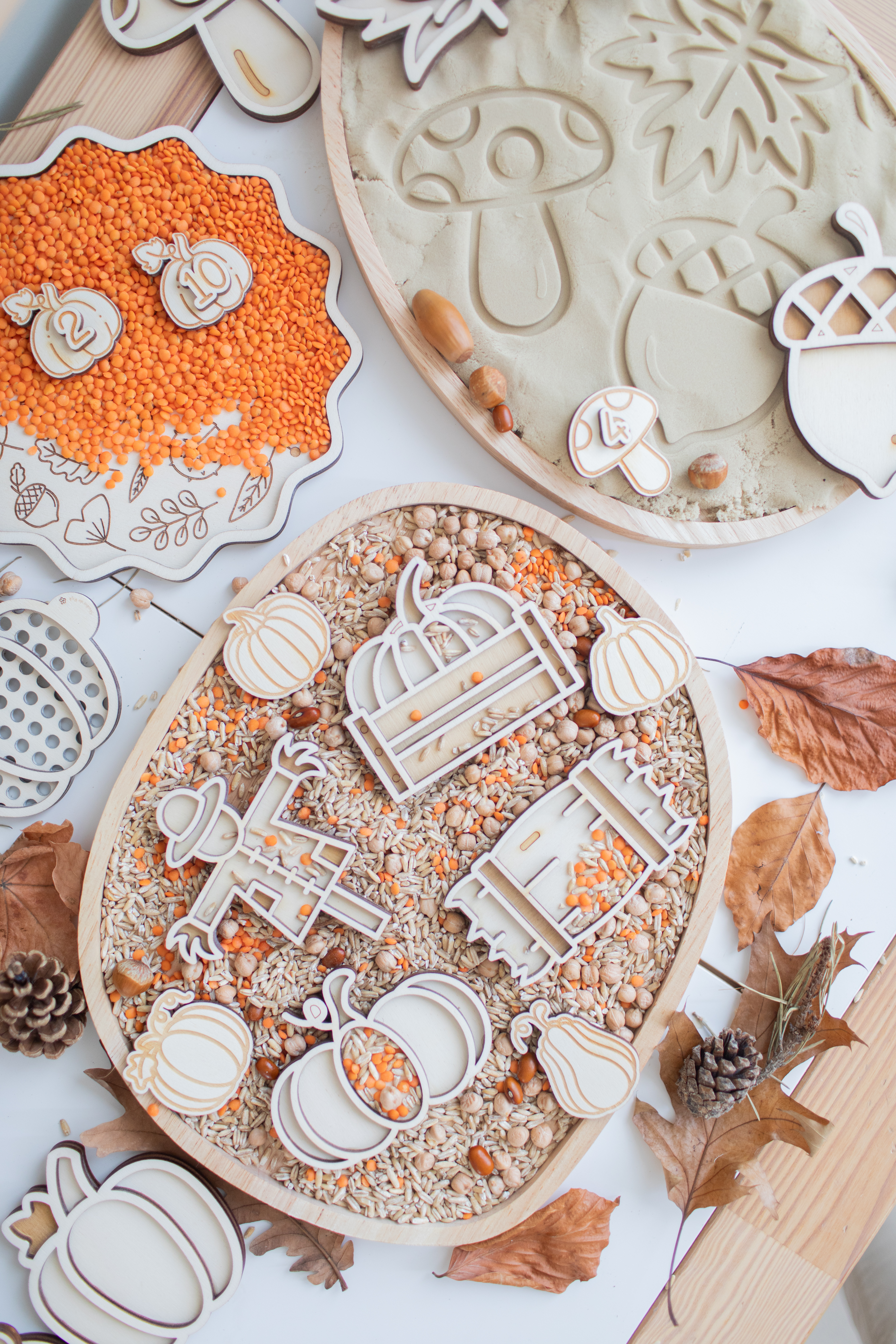 Speeltray miniset - Pompoenveld