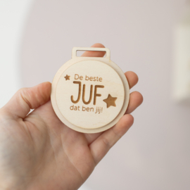Houten medaille 3D