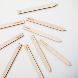 Plantenlabels van hout - Groente