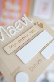Invulbord - Met naam, datum & leeftijd