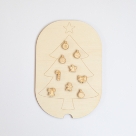 Trofast insert - Kerstboom met of zonder ornamenten (abstract) (klein)