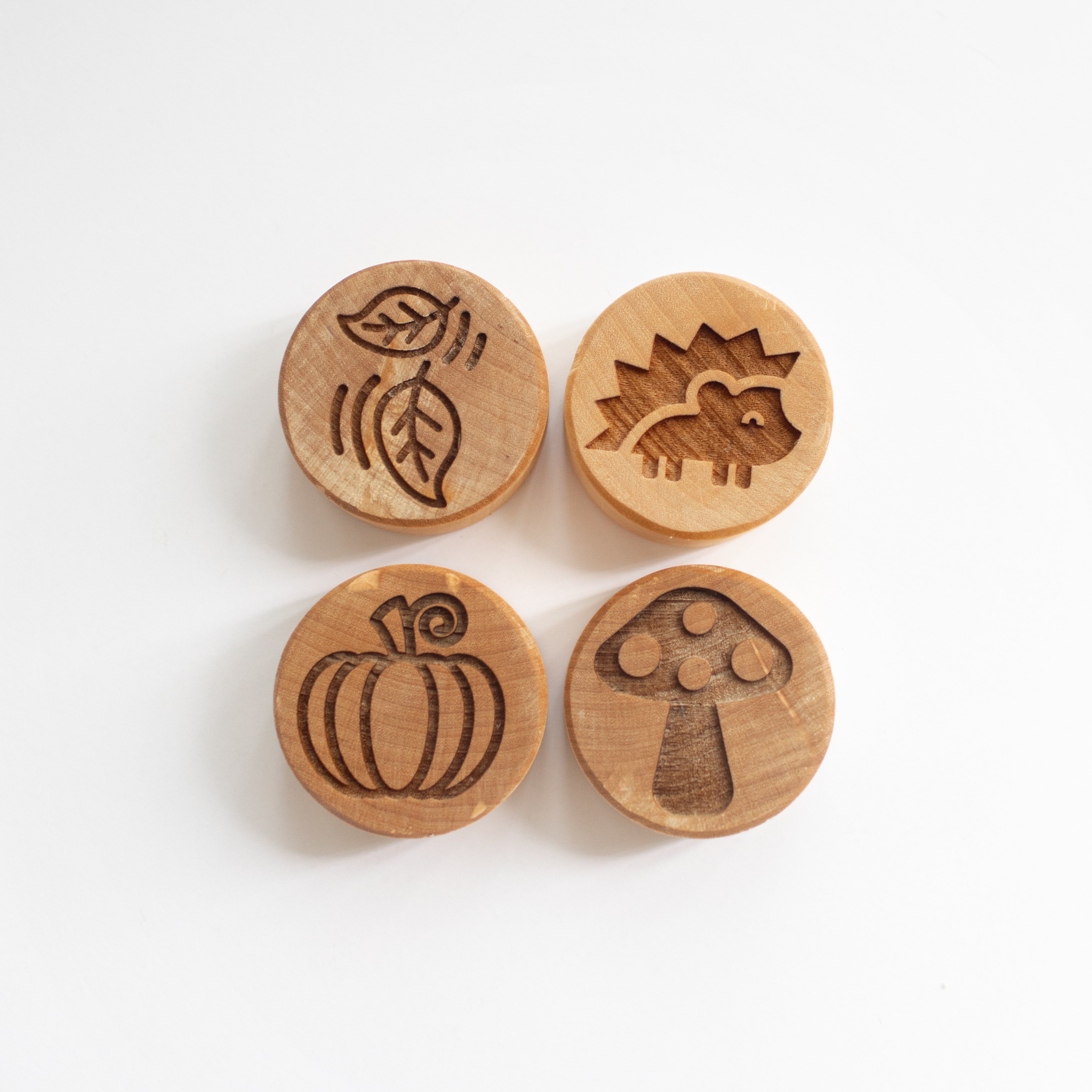 Houten stempelset - De herfst
