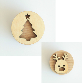 Stempel kerstboom / rendier