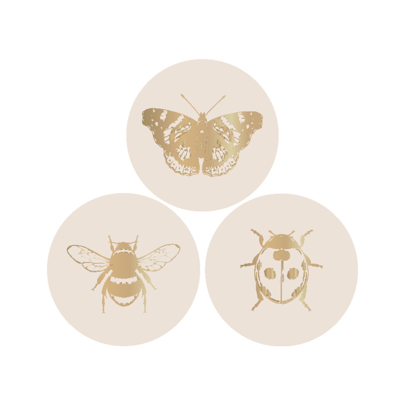 Stickers - Natuur insecten Ø 35 mm (10 stuks)