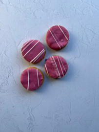 Roze koeken 4 stuks.