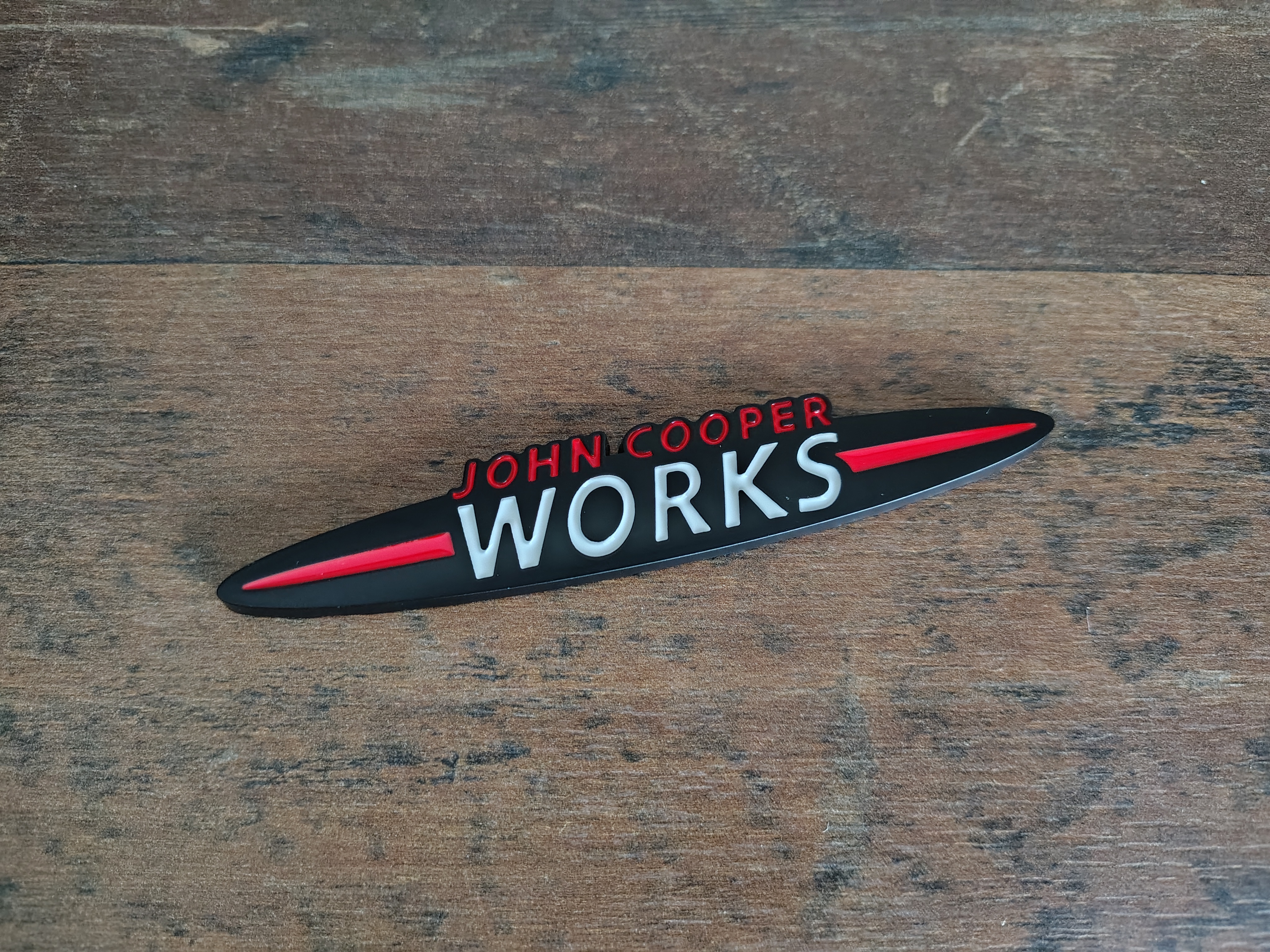 Embleem "JCW" Mini Cooper S / NIEUW!!!  John Cooper Works !!/ Black Edition