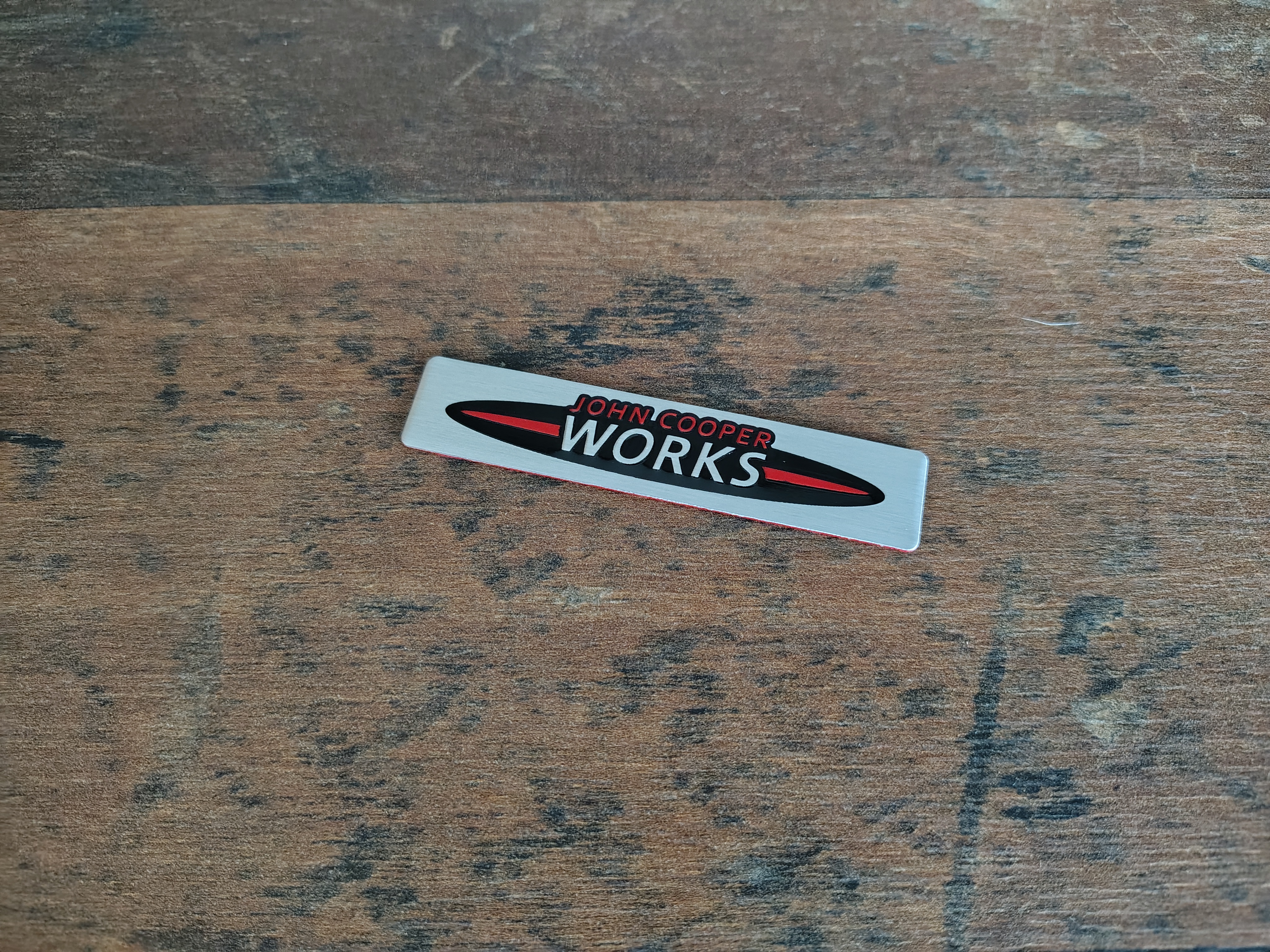 Embleem "JCW" Mini Cooper S / NIEUW!!!  John Cooper Works !!/ Black Edition