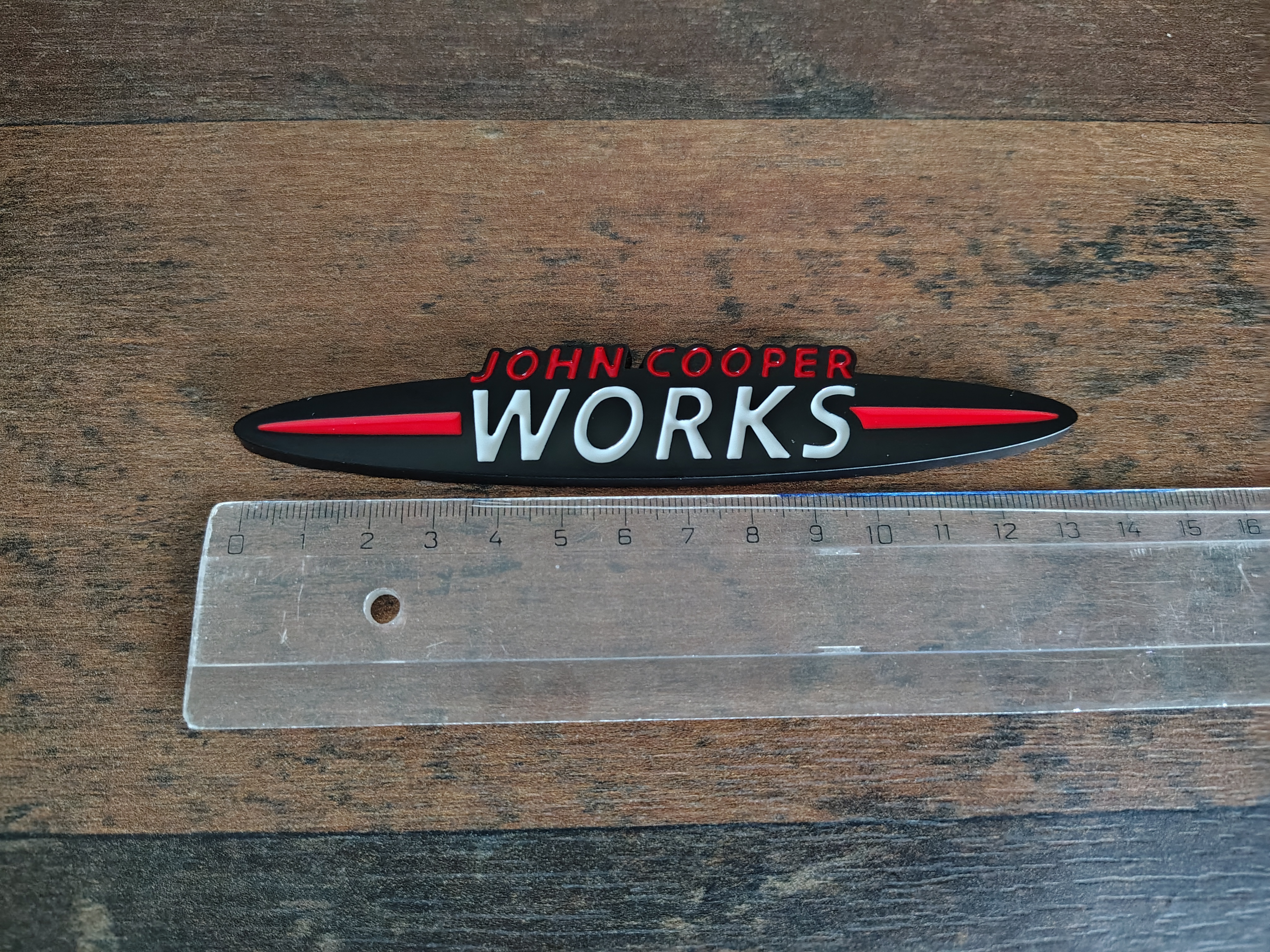 Embleem "JCW" Mini Cooper S / NIEUW!!!  John Cooper Works !!/ Black Edition