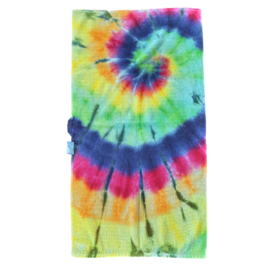 Tie Dye handdoek spiral rainbow 50 x 100 cm