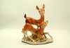 Porcelain figure mother deer with bambi